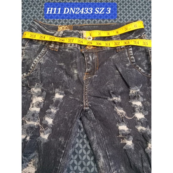D JEANS STRETCH DENIM BLUE WAIST 29IN  H11 DN2433 SZ 3, RIPPED JEANS,  SKINNY... - Picture 1 of 7